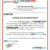 Cook Islands News certificate of employment Word and PDF download template