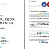 Copy of Social Media Agreement Word example, fully editable