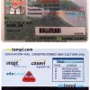 Costa Rica driver license PSD template