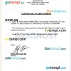 Croatia Bio Gnost Ltd certificate of employment Word and PDF download template