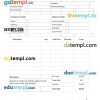 Customer Invoice example in word and pdf format