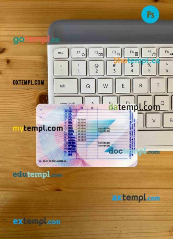 Czech driving license PSD files, scan look and photographed image, 2 in 1 - Image 2