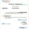 Czechia Orlen Unipetrol certificate of employment Word and PDF download template