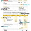 Dance School Invoice example in word and pdf format