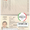 Danish passport example in PSD format, fully editable