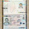 Denmark passport editable PSD files, scan and photo look templates, 2 in 1, 2022-present