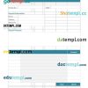 Deposit invoice example in word and pdf format