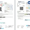 DublinExpress bus ticket, Word and PDF download template, for adult & child, 2 pages