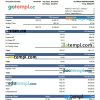 Current YTD Amount earnings statement Word and PDF example