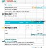 Editable Spa Invoice example in word and pdf format