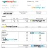 Electric power pay stub example in Word and PDF formats
