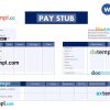 Employee pay stub example in PDF and Word formats, version 6