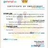 Eritrea Sembel Hospital certificate of employment Word and PDF download template