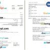 Estonia Eesti Energia utility bill Word and PDF template, 4 pages
