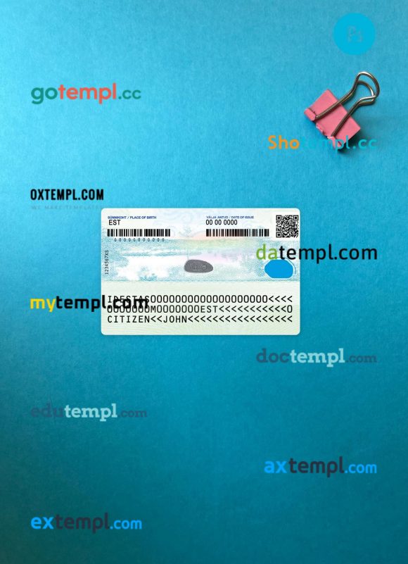 Estonia ID card editable PSDs, scan and photo-realistic snapshot, 2018-present, version 2, 2 in 1 - Image 2