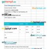 Event Management Invoice example in word and pdf format