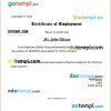 Fiji Reddy Group certificate of employment Word and PDF download template