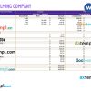 Filming company pay stub example in Word and PDF formats