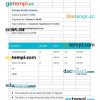 Fitness Studio Invoice example in word and pdf format