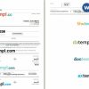 Flight Network - Gulf Air airplane e-ticket, Word and PDF download template, 2 pages