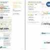 FlixBus bus e-ticket, Word and PDF download template, 2 pages, version 2