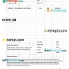 Food Bill Invoice example in word and pdf format
