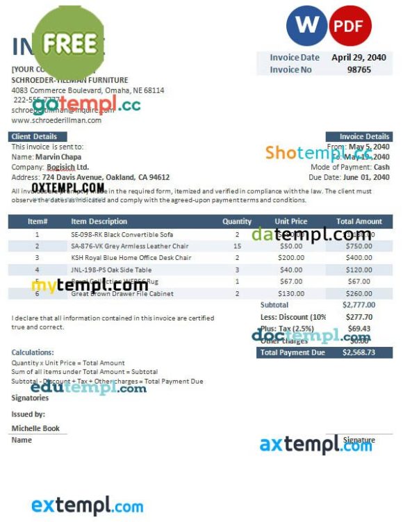 free download Free Invoice Financing Startup example in word and pdf format