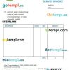 free download Free Service Invoice example in word and pdf format