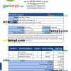 free download Freelance Work From Home Invoice example in word and pdf format