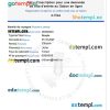 Gabonese electronic travel visa PSD example, with fonts