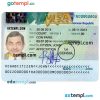 Gabonese entry visa PSD example, completely editable, with fonts