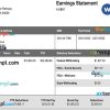 GOOGLE Inc earning statement example in Word and PDF formats