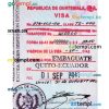 Guatemalan travel visa PSD example, fully editable