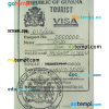 Guyanese stamp tourist visa PSD example