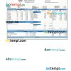 GALVESTON County payroll check pay stub Word and PDF example