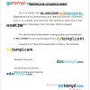Gambia Radio and Television Service certificate of employment Word and PDF download template