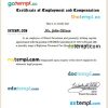 Georgia Wissol Petroleum certificate of employment and compensation Word and PDF download template
