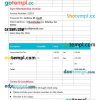 Gym Membership Invoice example in word and pdf format