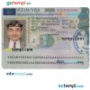 Hungarian travel visa example in PSD format, version 2