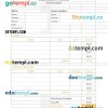 Hvac invoice example in word and pdf format