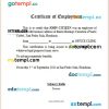 Honduras Lacthosa certificate of employment Word and PDF download template