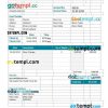 Hotel room invoice example in word and pdf format