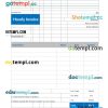 Hourly Invoice example in word and pdf format