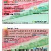 Hungary certificate proof of residence card PSD template