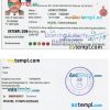 Indian driver license PSD template, version 5