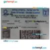 Israeli entry visa PSD example, completely editable, with fonts