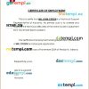 Iceland Advania certificate of employment Word and PDF download template