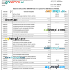 Indian Andhra bank statement 3 - 6 months Word and PDF example, 2 pages