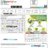 India IGL utility bill download Word and PDF example