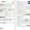 Indian Railways, Peytm, IRCTC train e-ticket, Word and PDF download template, 2 pages, version 3